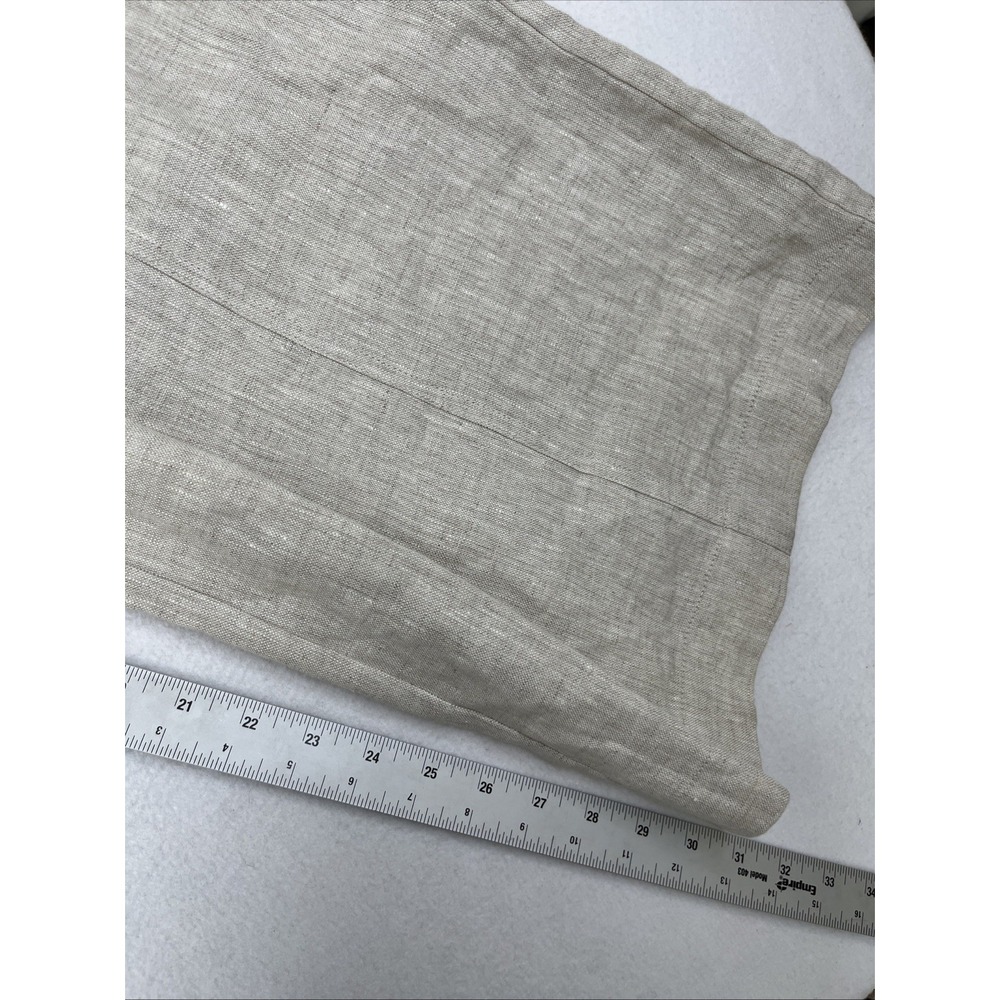 New Reformation Declan Linen Wide Leg Pants Oatmeal Size XL Women's - Picture 7 of 7